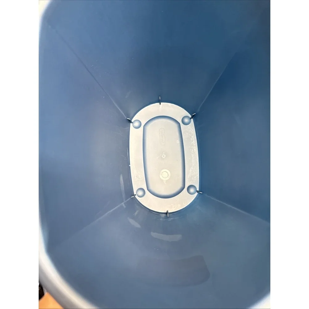 Vtg Sterilite Trash Can Wastebasket Plastic Two Blue 20‎ QT 19L Unused 1990s USA